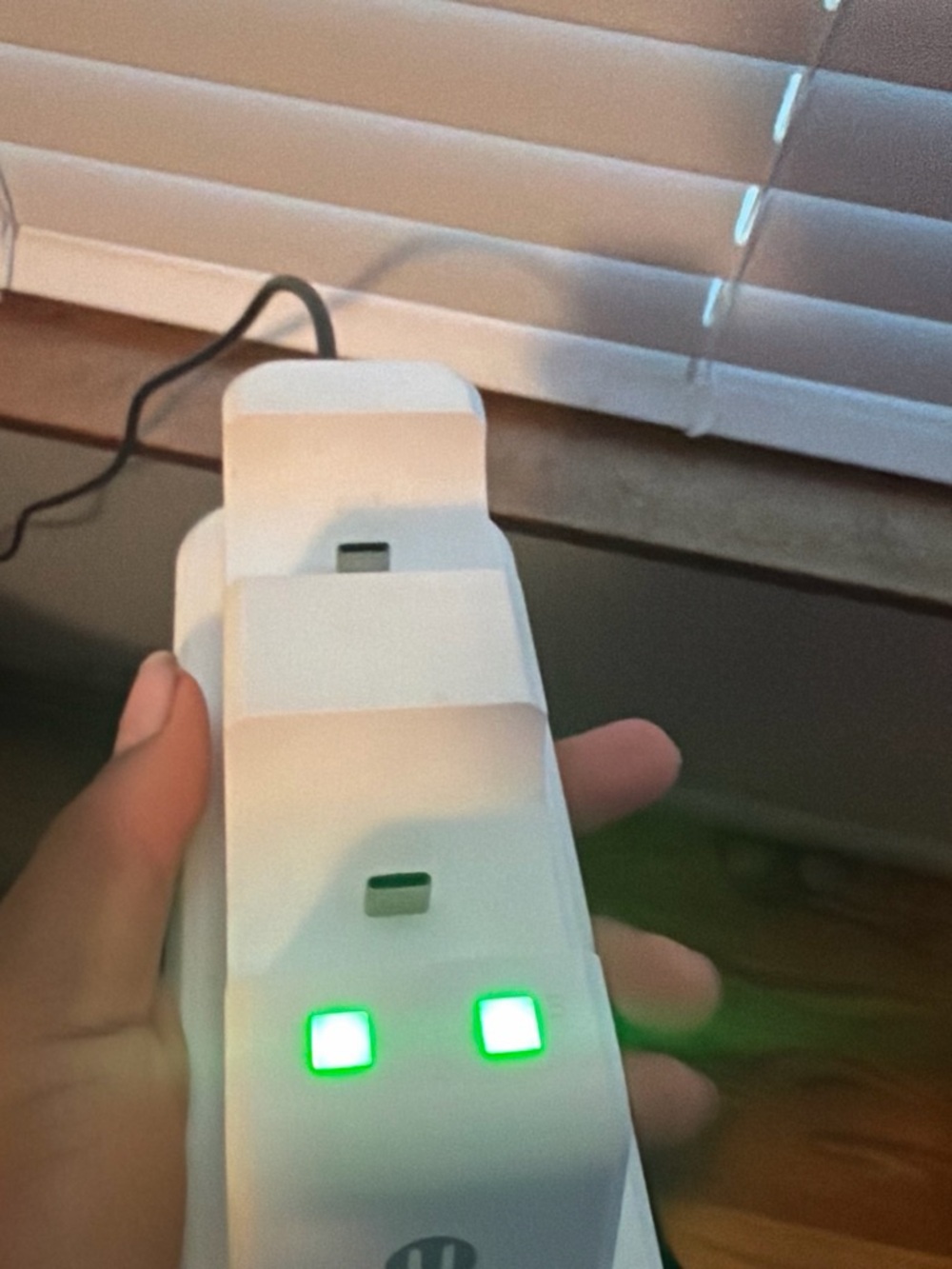 Sony White Dual-Slot Charging Dock with Green LED Indicators